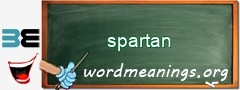 WordMeaning blackboard for spartan